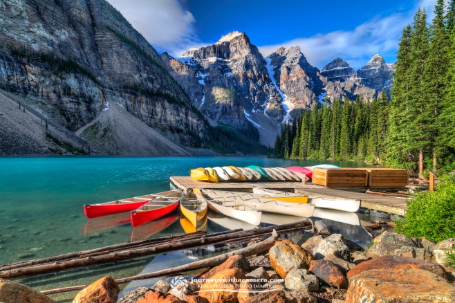 Banff Moraine Lake Canoes v3 - HDRWEB
